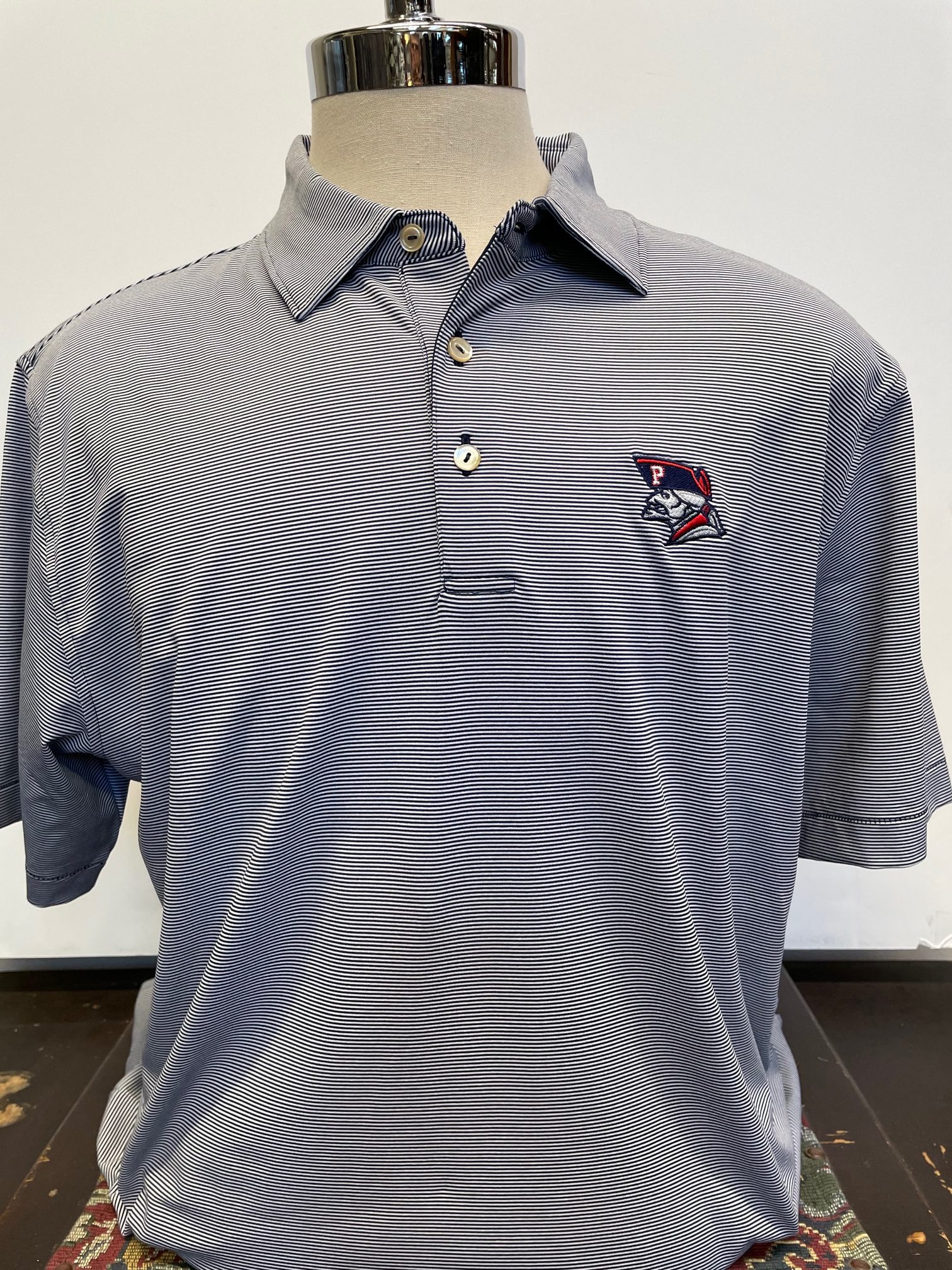 Arendell Parrott Academy Jubilee Stripe Performance Polo - Coffmans